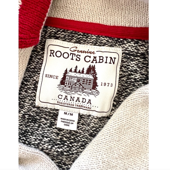 ROOTS CABIN Shawl Cardigan in Cotton Blend Grey Oat Mix - M - Picture 9 of 13